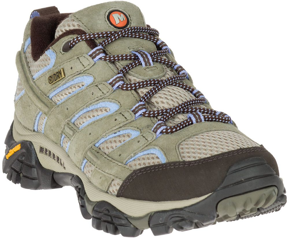 Merrell Hiking Shoes Olive - Moab 2 Waterproof - Womens 60DCYAGIU